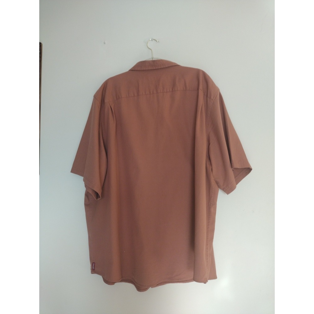 Wrangler Button Up Shirt Men 3XL Pumpkin Spice Casual Short Sleeve Pockets - Picture 3 of 8